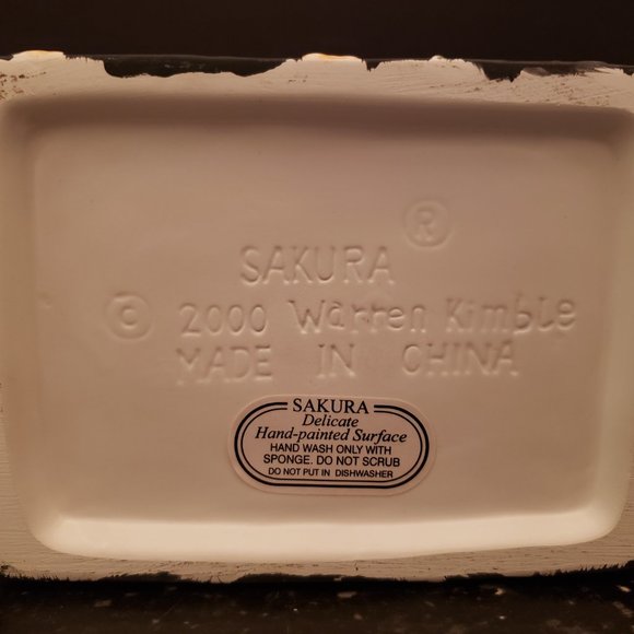 RARE Sakura Warren Kimble Red Barn Teapot Farmhouse Hand Painted Vintage kitschy - Picture 6 of 8